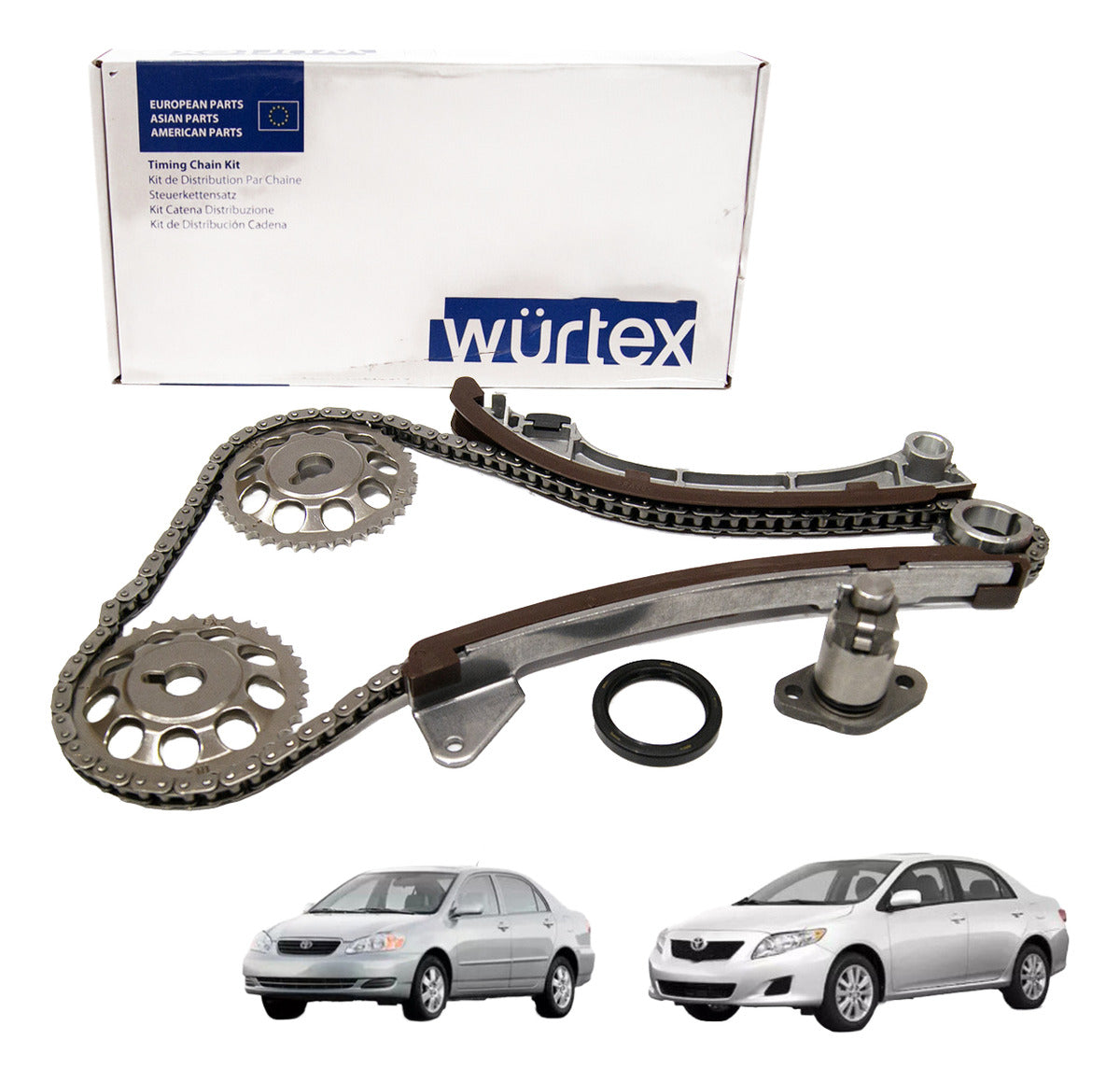 Kit Distribución Toyota Corolla 1.8 1zzfe Año 2004 7 Pzas