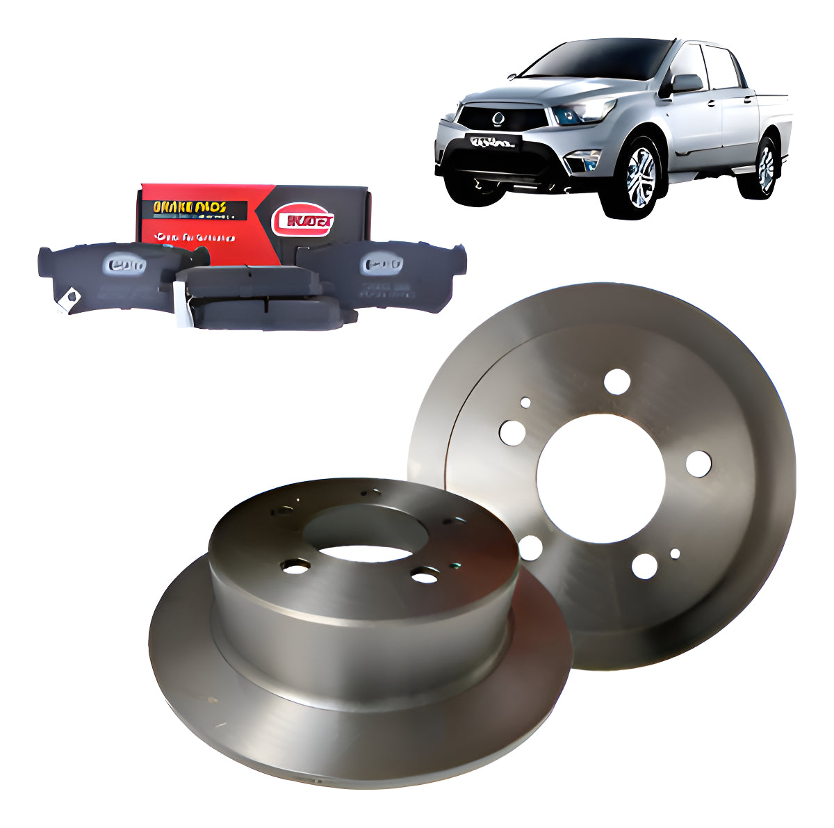 Discos + Pastillas Freno Traseros Actyon Sport 2.2 2021