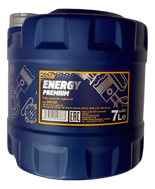 Aceite Sintetico Energy Premium 5w30 Marca Mannol 7 L T S