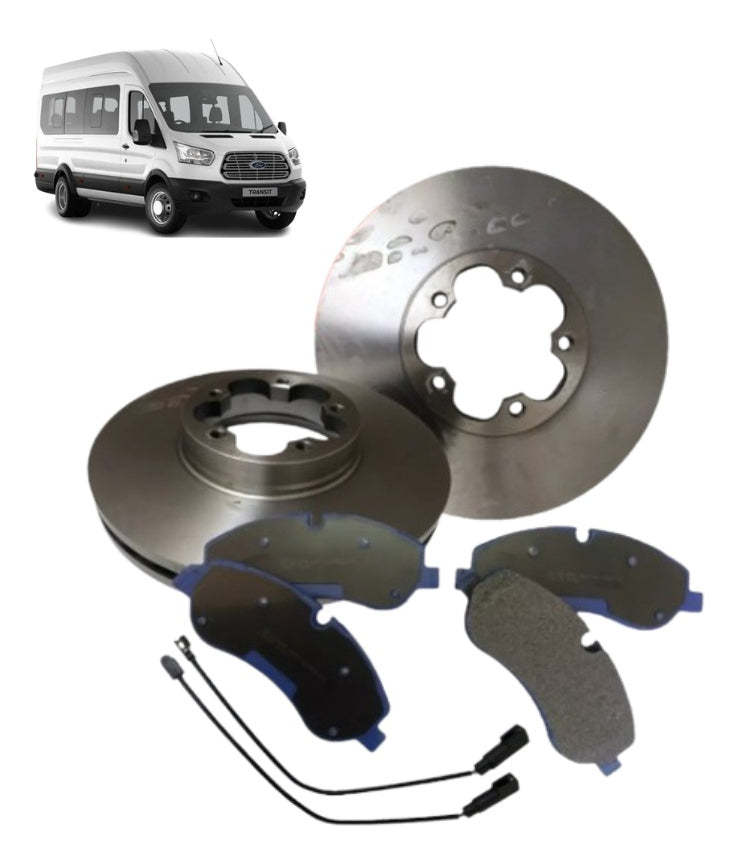 Kit Discos + Pastillas Freno Delanteras Transit 2.2 Año 2018