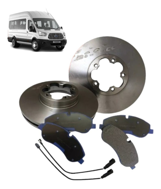 Kit Discos + Pastillas Freno Delanteras Transit 2.2 Año 2018