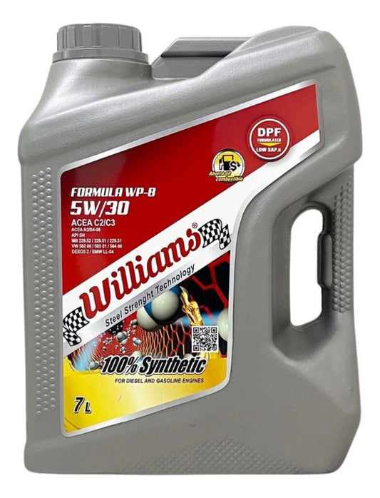 Aceite Williams 5w30 Wp-8  7 Ltr 100% Synthetic D P F