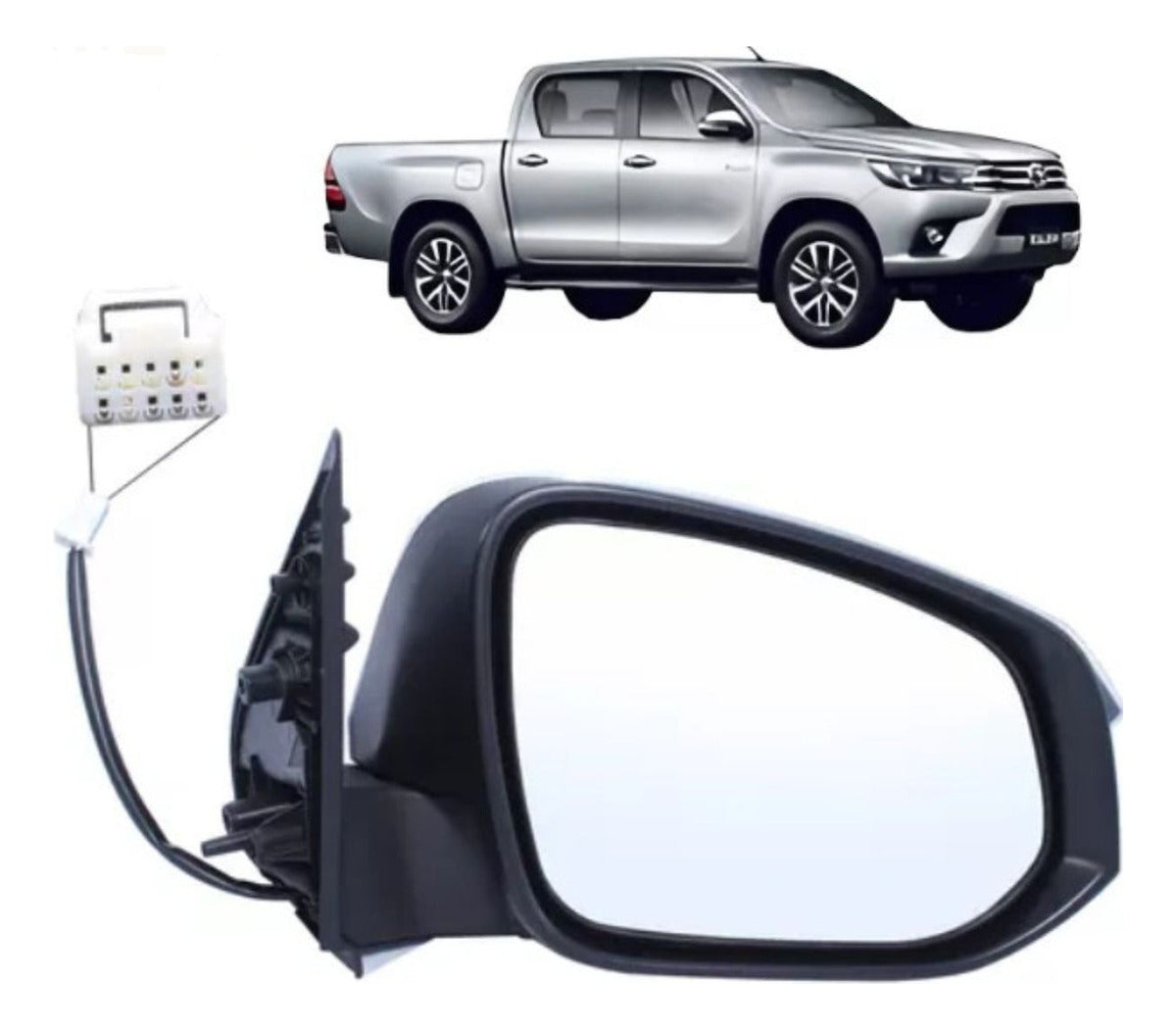 Espejo  Derecho Toyota Hilux Revo 2.8 Año 2021 Electrico
