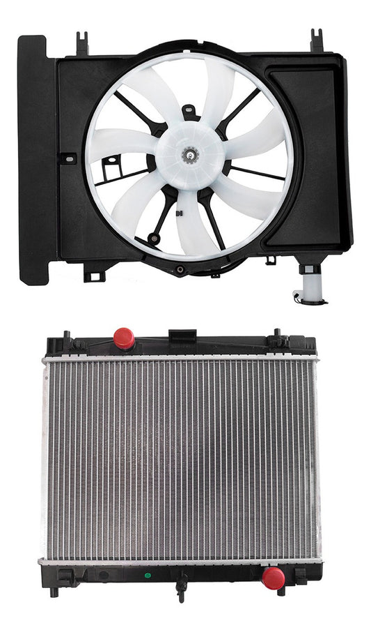 Radiador + Electroventilador Para Toyota Yaris 1.5 2006-2013