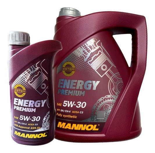 Aceite Sintetico Energy Premium 5w30 Marca Mannol 6 L T S