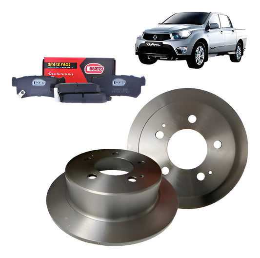 Discos + Pastillas Freno Traseros Actyon Sport 2.2 2023