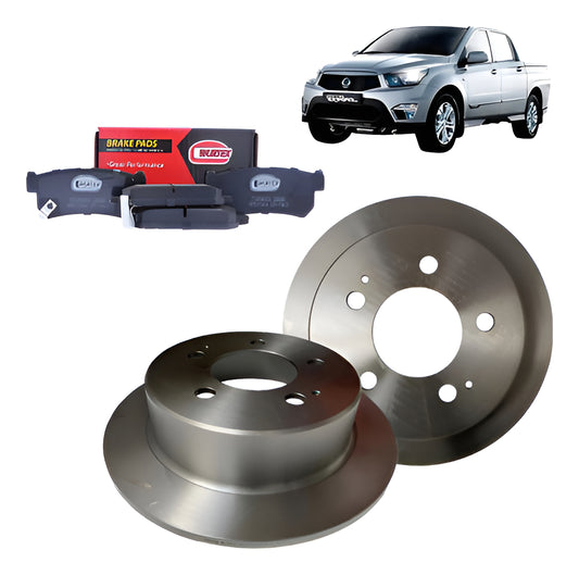 Discos + Pastillas Freno Traseros Actyon Sport 2.2 2020