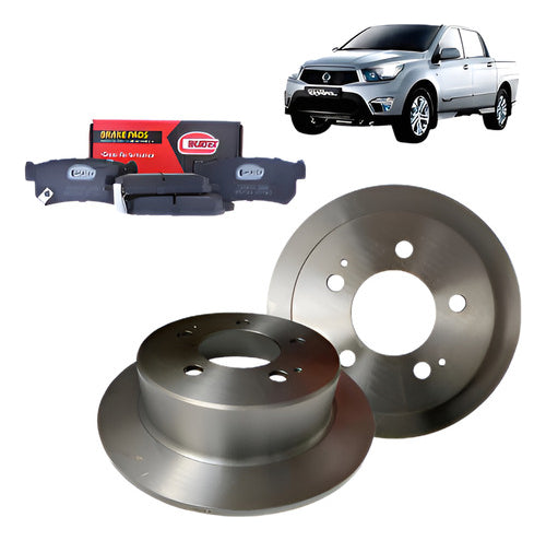 Discos + Pastillas Freno Traseros Actyon Sport 2.2 2024